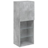TV Cabinet with LED Lights Concrete Grey 40.5x30x102 cm 837060