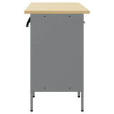 Work Cabinet with Drawer 3 pcs Black and Grey 150 x 55 x 85 cm 3321370
