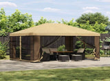 Gazebo 4 x 3 m Cream Polyester and Steel 190 gsm 900374