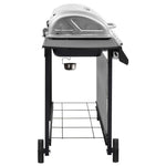 Gas BBQ Grill with 6 Burners Black and Silver 48553