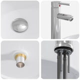 Bathroom Wash Basin Chrome 40.5 x 40.5 x 15.5 cm Metal 890240