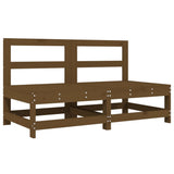 Garden Middle Sofas 2 pcs Honey Brown Solid Wood Pine 825516