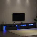 TV Cabinet 3 pcs Black Oak 290 x 36.5 x 40 cm Engineered Wood 3332513