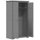 Wardrobe "BODO" Grey 99x53,5x173 cm Solid Wood Pine 355061