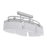 Ceiling Lamp Set of 2 Chrome, White Metal, Glass Medium 278760