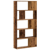 Bookcase 5-Tier Old Wood 80.5x23.5x162.5 cm Engineered Wood 852778