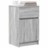 Bedside Cabinet Grey Sonoma 39x35x65 cm Engineered Wood 861329