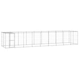 Outdoor Dog Kennel Galvanised Steel with Roof 21.78 m 3082306