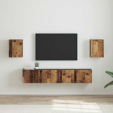 TV Wall Cabinet 2 pcs Old Wood 30 x 31 x 40 cm Engineered Wood 892266