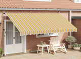 43229 Manual Retractable Awning 350 cm Yellow and Blue Stripes