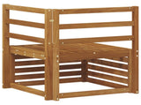 Outdoor Corner Sofa Solid Acacia Wood Natural 63 x 63 x 73 cm 900499