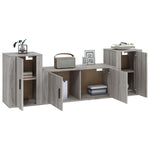 3 Piece TV Cabinet Set Grey Sonoma Engineered Wood 3188516