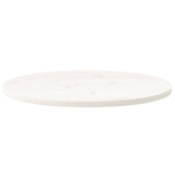 Table Top White 80x40x2,5 cm Solid Wood Pine Oval 824321