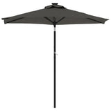 Garden Parasol with LEDs and Steel Pole Anthracite 225x225x212cm 4005068
