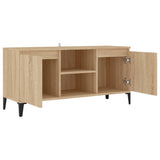 TV Cabinet with Metal Legs Sonoma Oak 103.5x35x50 cm 805971