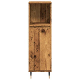 Bathroom Cabinet Old Wood 30x30x100 cm Engineered Wood 857205