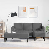 Sofa Set 2 pcs Dark grey 173 x 131 x 67 cm Fabric 3329253