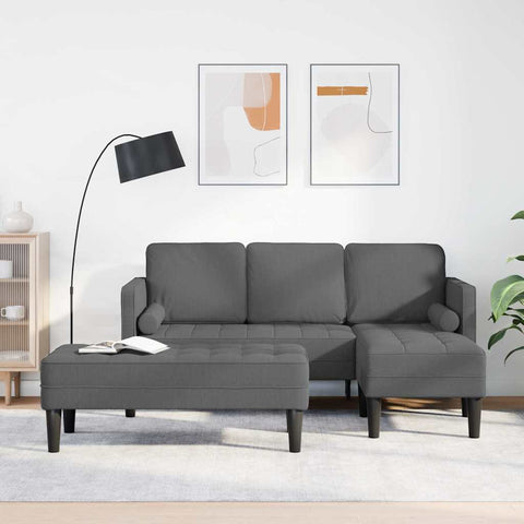 Sofa Set 2 pcs Dark grey 173 x 131 x 67 cm Fabric 3329253