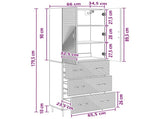 Cabinet Set 2 pcs Concrete Grey 66 x 34.5 x 90 cm 3416640