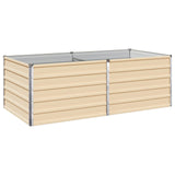 Raised Garden Bed Ivory 160 x 80 x 55 cm cold-rolled steel 8006403