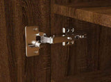 Shoe Cabinet Brown Oak 55x35x108 cm Engineered Wood 342670