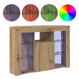 Corner LED TV Cabinet 100x40x68cm Artisan Oak Engineered Wood 889794
