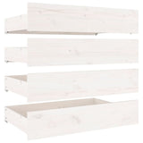 Bed Frame without Mattress with Drawers White King Size 3103565