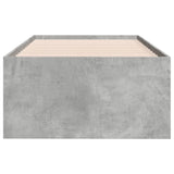 ZNTS Daybed with Drawers without Mattress Concrete Grey 100x200 cm 3280870