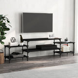 TV Cabinet Black 197x35x52 cm Engineered Wood 826325