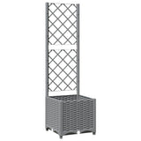 Garden Planter Light Grey 40 x 40 x 136 cm 153270