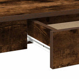 Desk Smoked Oak 100x45x75 cm Engineered Wood 860431