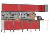 Tool Cabinet Set with Shelf 6 pcs Red Powder-Coated Steel 3321409