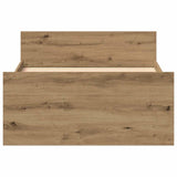 Bed Frame without Mattress Artisan Oak 75x190 cm Engineered Wood 862311