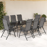 Folding Garden Chairs 8 pcs Grey Poly Rattan 3270613