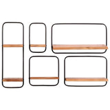 Wall Shelves 5 pcs Solid Wood Acacia 373634