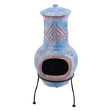 ZNTS RedFire Fireplace Colima Clay Sea Blue/Red 86031 411832