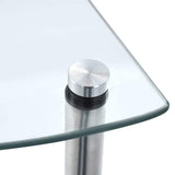 4-Tier Shelf Transparent 30x30x100 cm Tempered Glass 249515