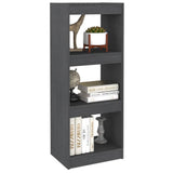 Book Cabinet/Room Divider Grey 40x30x103.5 cm Solid Pinewood 808140