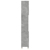 Bathroom Cabinet Concrete Grey 30x30x190 cm Engineered Wood 857195