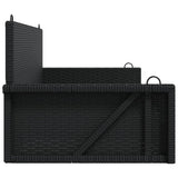 Swing Bench Black 119x56x48 cm Poly Rattan 365625