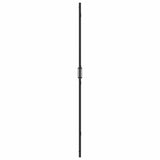 Walk-In Shower Wall Folding Black 110 x 6.5 x 190 cm 42017967