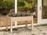 Garden Wooden Planters Rectangular Raised Bed,Flower Box, Fir Wood Indoor/Outdoor, Oak Tone, 86L x T3398P314151