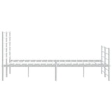 Metal Bed Frame without Mattress with Footboard White 120x200cm 352384