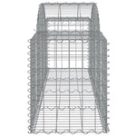 Arched Gabion Baskets 10 pcs 200x50x60/80 cm Galvanised Iron 3146286