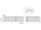 Gabion with 3.5 mm Wire and 5x10 cm Mesh 1000x20x50 cm 3462614