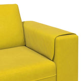 Sofa Set 3 pcs Yellow Velvet 3335128