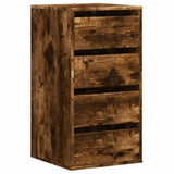 Corner Chest of Drawers Smoked Oak 40x41x76 cm Engineered Wood 852865