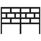 Bed Headboard Black 141x4x100 cm Solid Wood Pine 814193