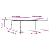 Bed Frame without Mattress Sonoma Oak 160x200 cm 3280911