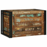 Storage Box Brown and Black 80 x 50 x 50 cm Reclaimed Wood 4016746